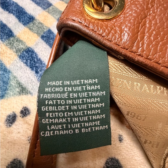 Ralph Lauren Cognac Leather Crossbody Bag - Picture 6 of 8